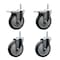 Service Caster 5 Inch Thermoplastic  Rubber Swivel 34 Inch Threaded Stem Caster Set 2 Total Lock Brakes SCC-TSTTL20S514-TPRB-34212-2-S-2 - alternate 1